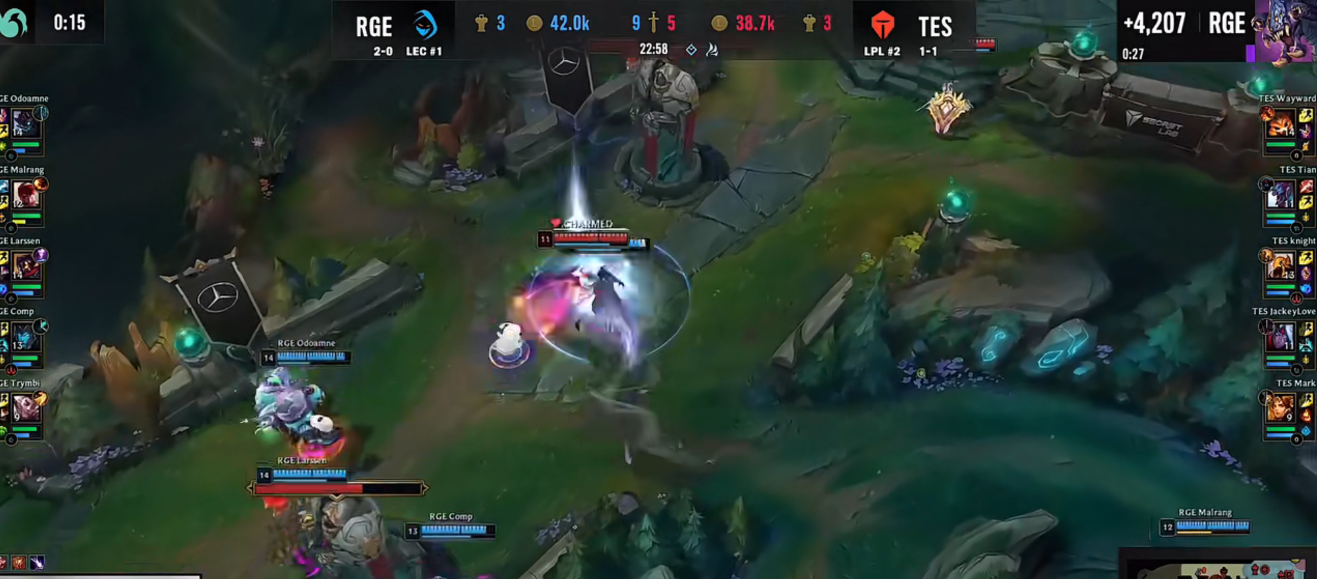 包含DK完胜RGE，JackeyLove打破历史纪录的词条